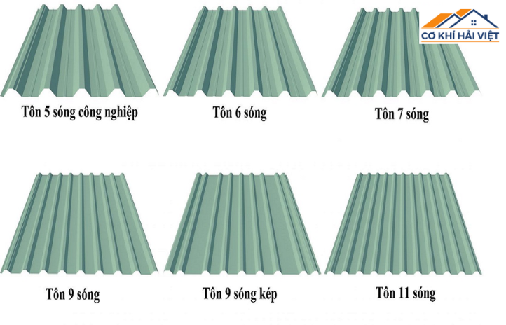 Phân loại mái tôn theo kiểu dáng
