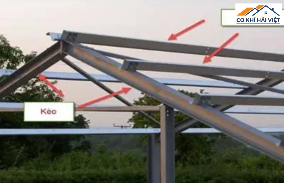 Mái tôn không xà gồ hay kèo dầm hộp