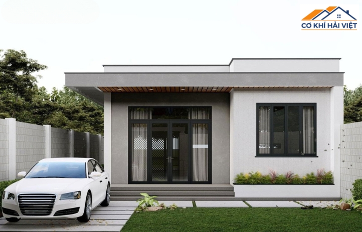 Mái bằng phù hợp với gia chủ ưa thích sự đơn giản, tối giản