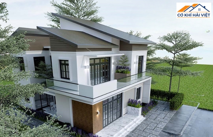 Mái một mái lệch khá dễ lắp đặt và chi phí thấp