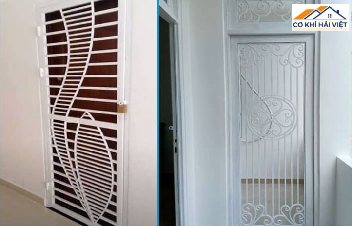Mẫu cửa sắt 1 cánh mở, 1 cánh cố định