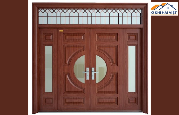 Ứng dụng thực tế của cửa sắt 4 cánh giả gỗ