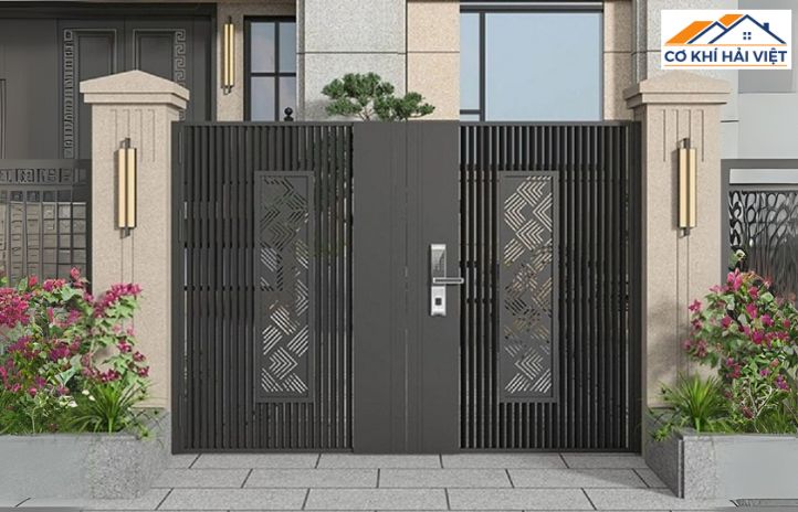 Cấu trúc sắt hộp vuông và chữ nhật dùng làm cổng rào sắt hộp đẹp