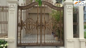 Cổng sắt sơn tĩnh điện đẹp