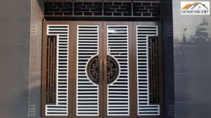 Mẫu cửa cổng sắt lùa đẹp