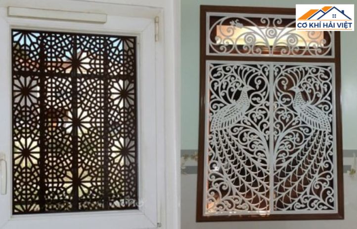 Cửa sổ sắt nghệ thuật cắt CNC cao cấp