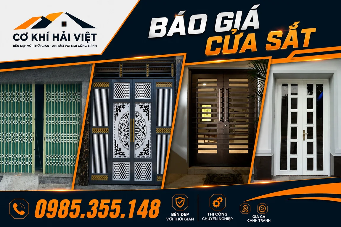 Cơ Khí Hải Việt báo giá cửa sắt chuẩn từng hạng mục
