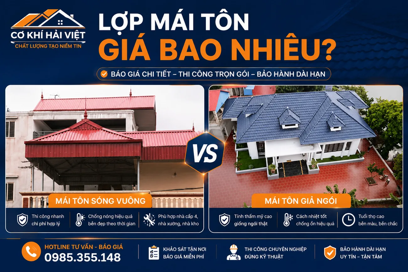Lợp mái tôn giá bao nhiêu là câu hỏi được nhiều chủ nhà quan tâm 